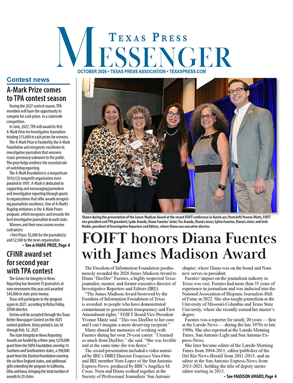 October 2026 Texas Press Messenger