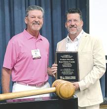 Bill Patterson, TPA President 2024-25, with Ken Cooke, immediate past president
